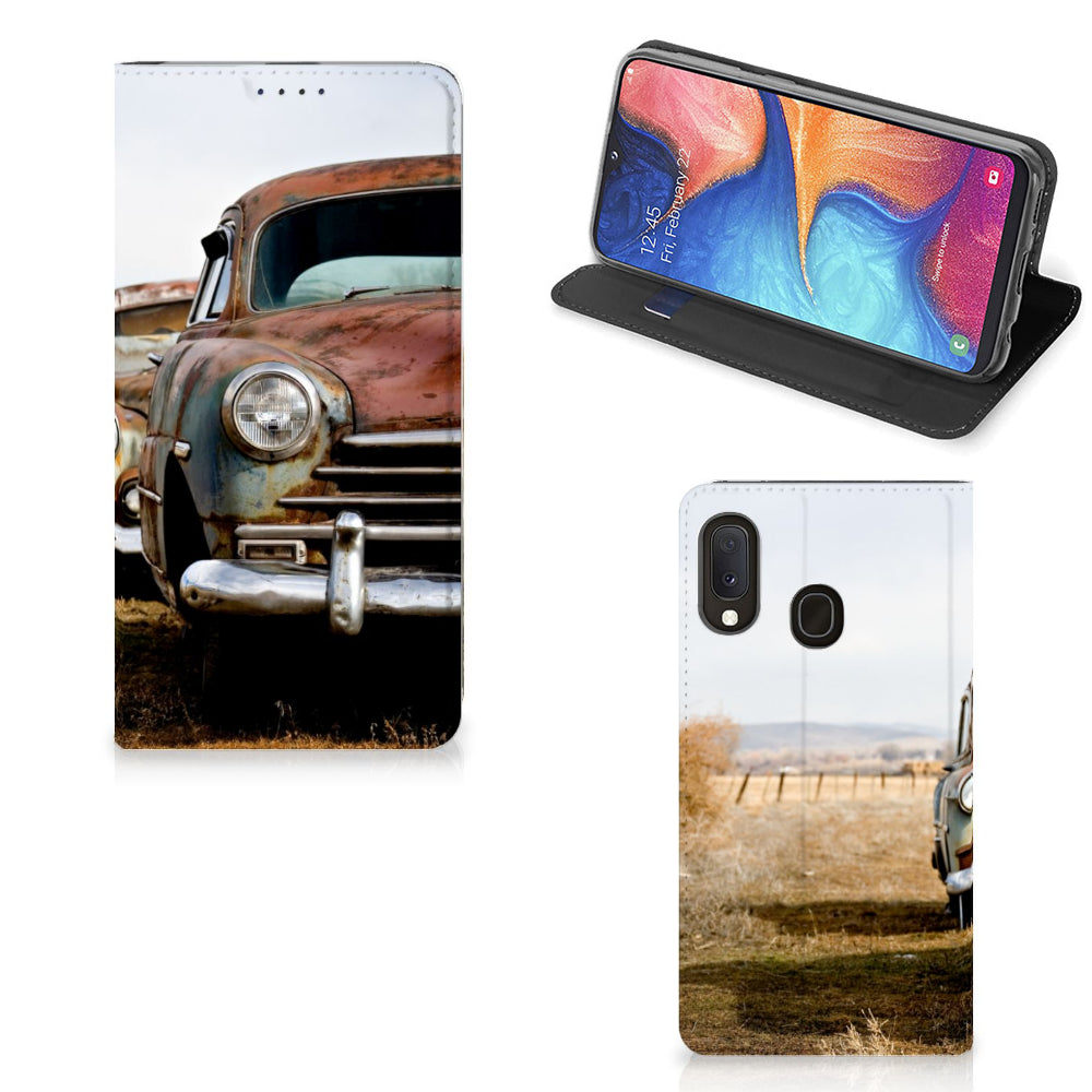 Samsung Galaxy A20e Stand Case Vintage Auto