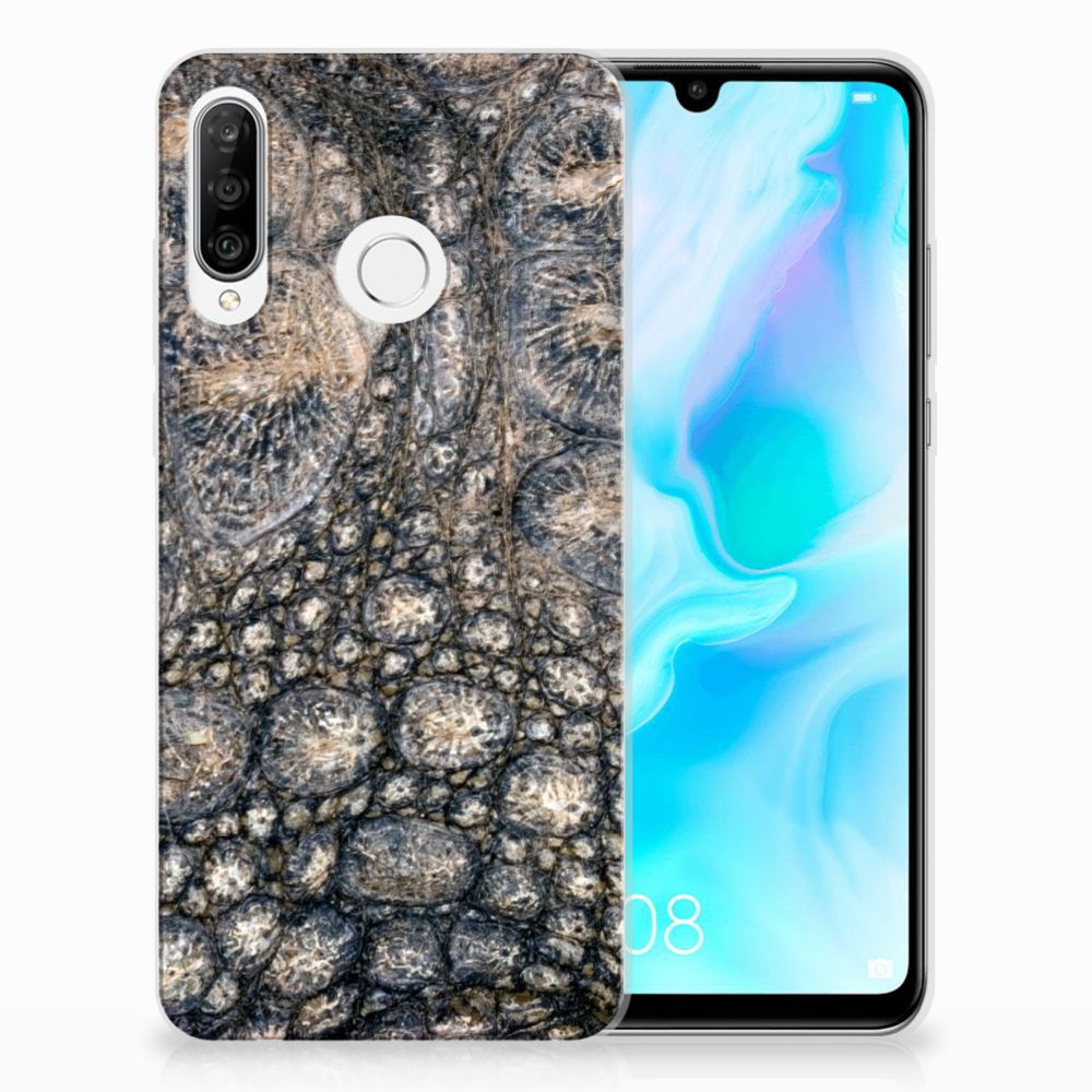 Huawei P30 Lite TPU Hoesje Krokodillenprint
