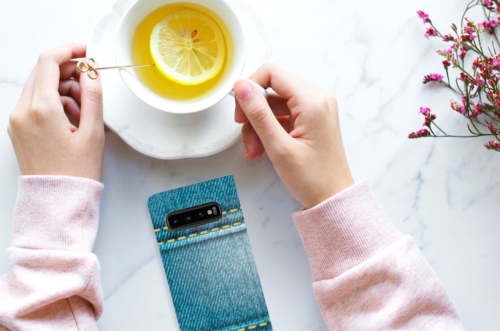 Samsung Galaxy S10 Hippe Standcase Jeans