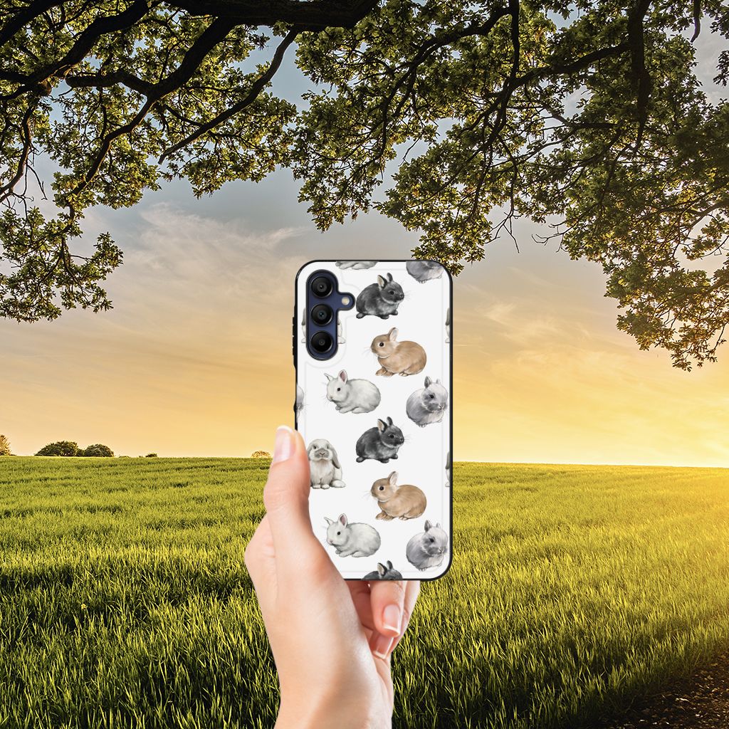 Dierenprint Telefoonhoesje voor Samsung Galaxy A15 Konijntjes B2C Telecom