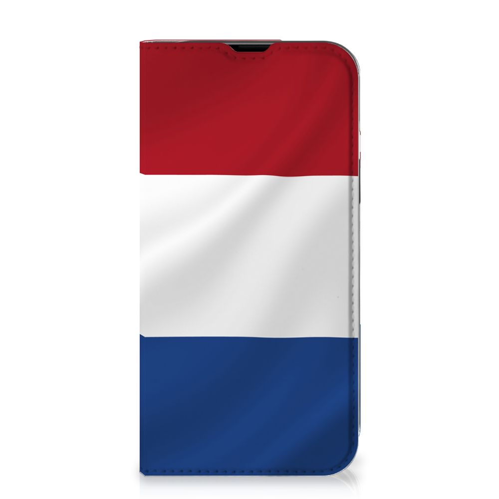 iPhone 14 Standcase Nederlandse Vlag met kleurrijk ontwerp van de vlag van Nederland đŗđą.