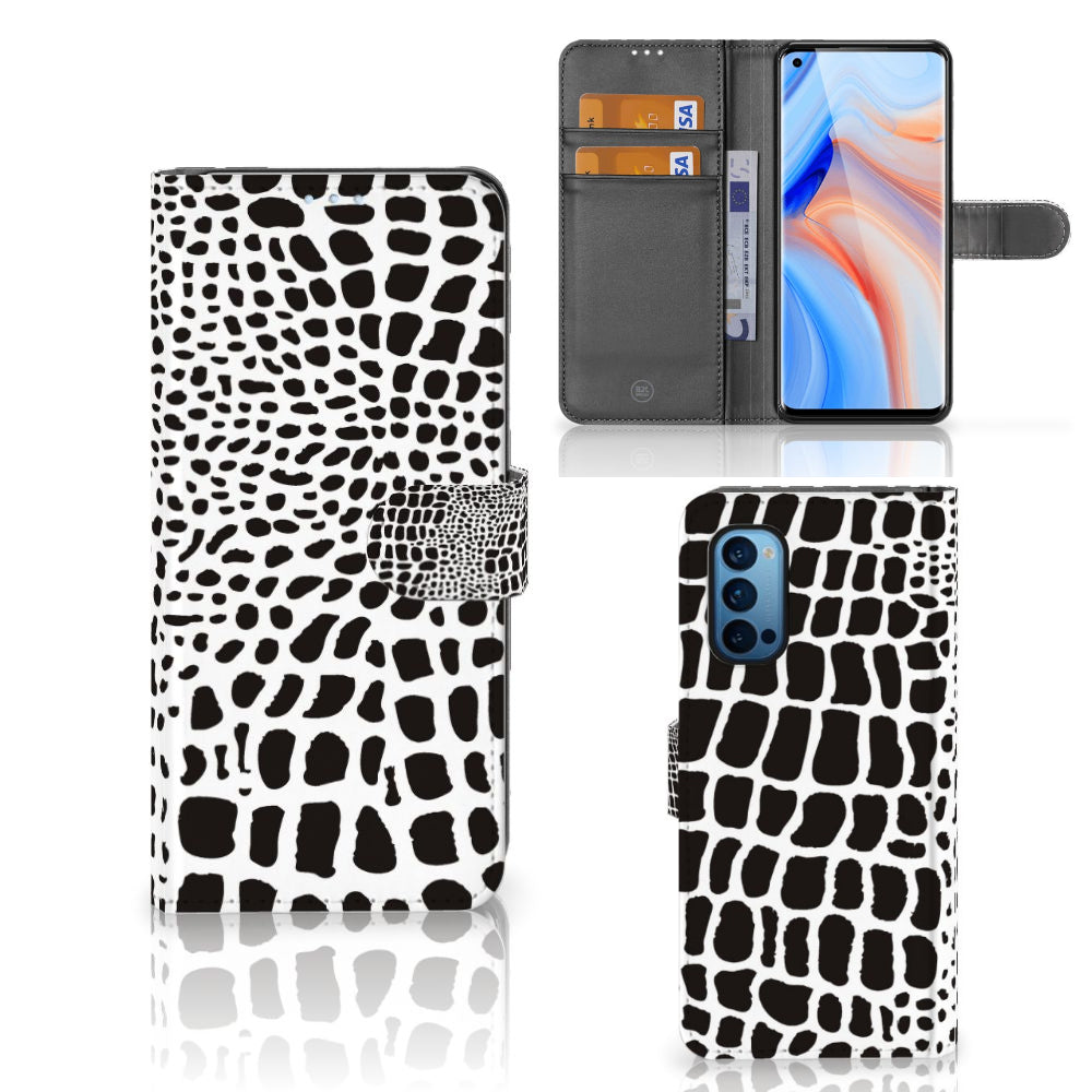 OPPO Reno 4 Pro 5G Telefoonhoesje met Pasjes Slangenprint