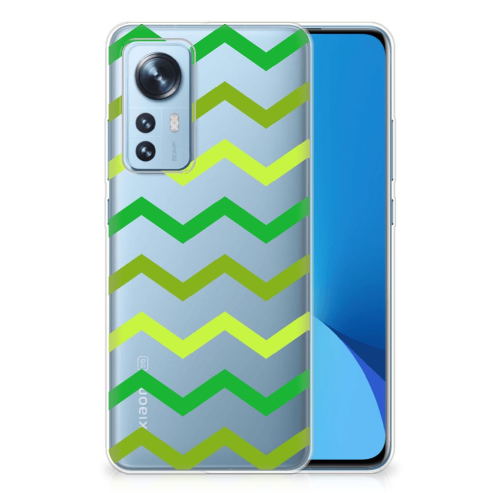 Xiaomi 12 | 12X TPU bumper Zigzag Groen B2C Telecom