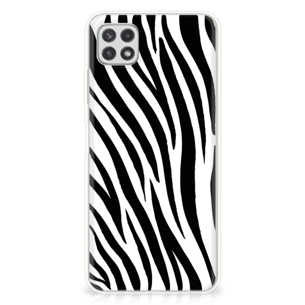 Samsung Galaxy A22 5G TPU Hoesje Zebra