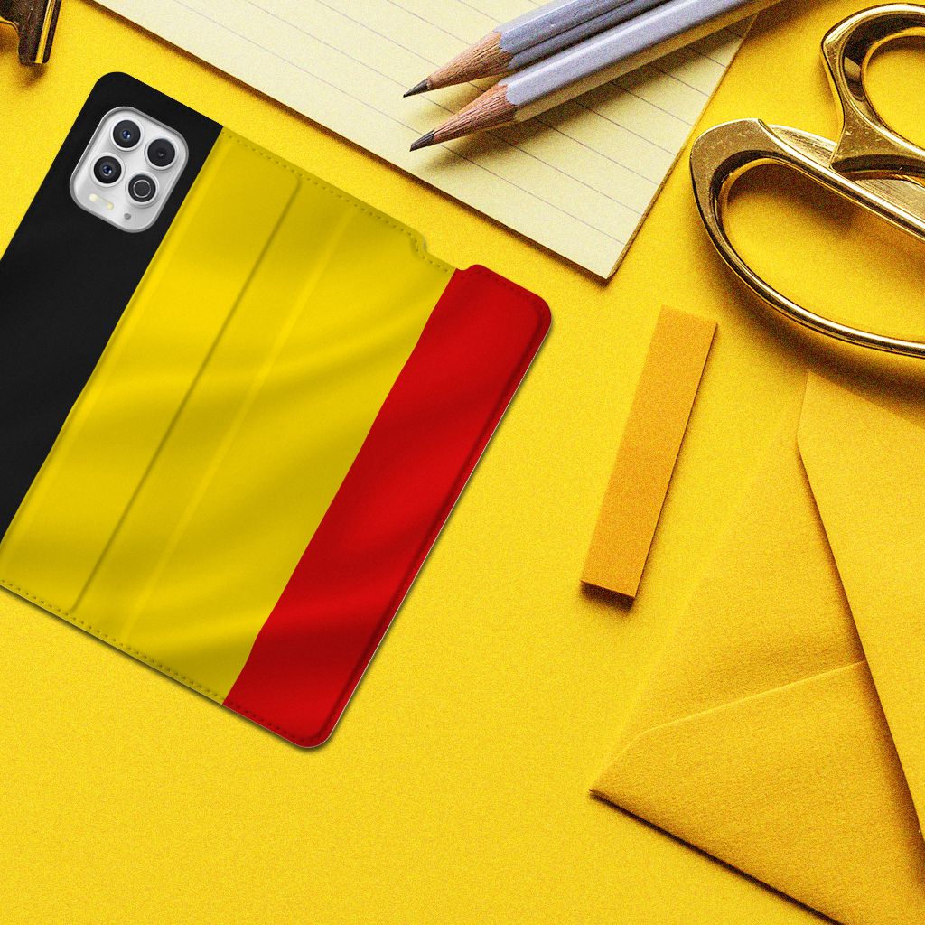 Motorola Moto G100 Standcase Belgische Vlag - B2C Telecom