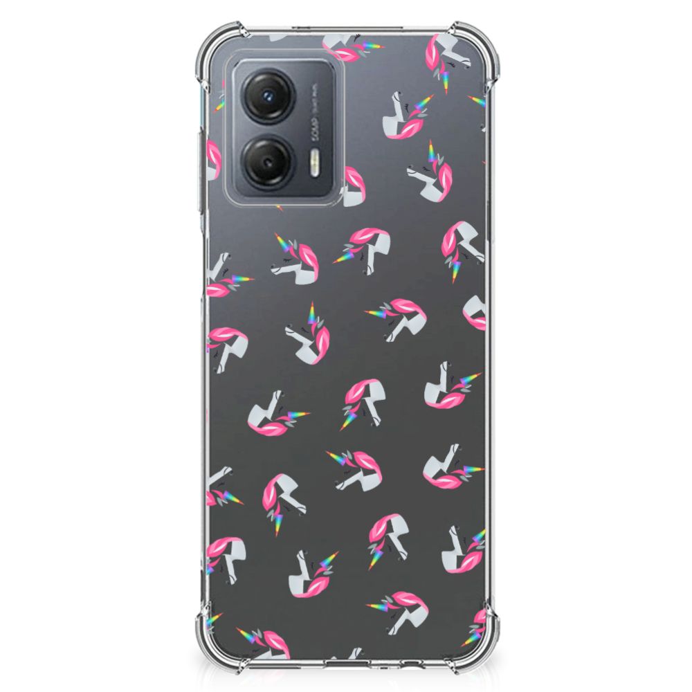 Doorzichtige Silicone Hoesje voor Motorola Moto G53 Unicorns B2C Telecom