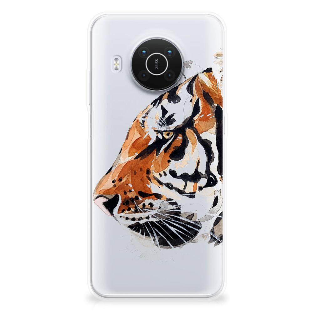 Hoesje maken Nokia X10 | X20 Watercolor Tiger B2C Telecom