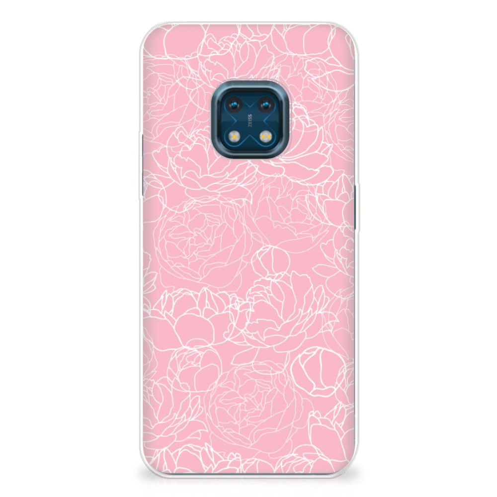 Nokia XR20 TPU Case White Flowers