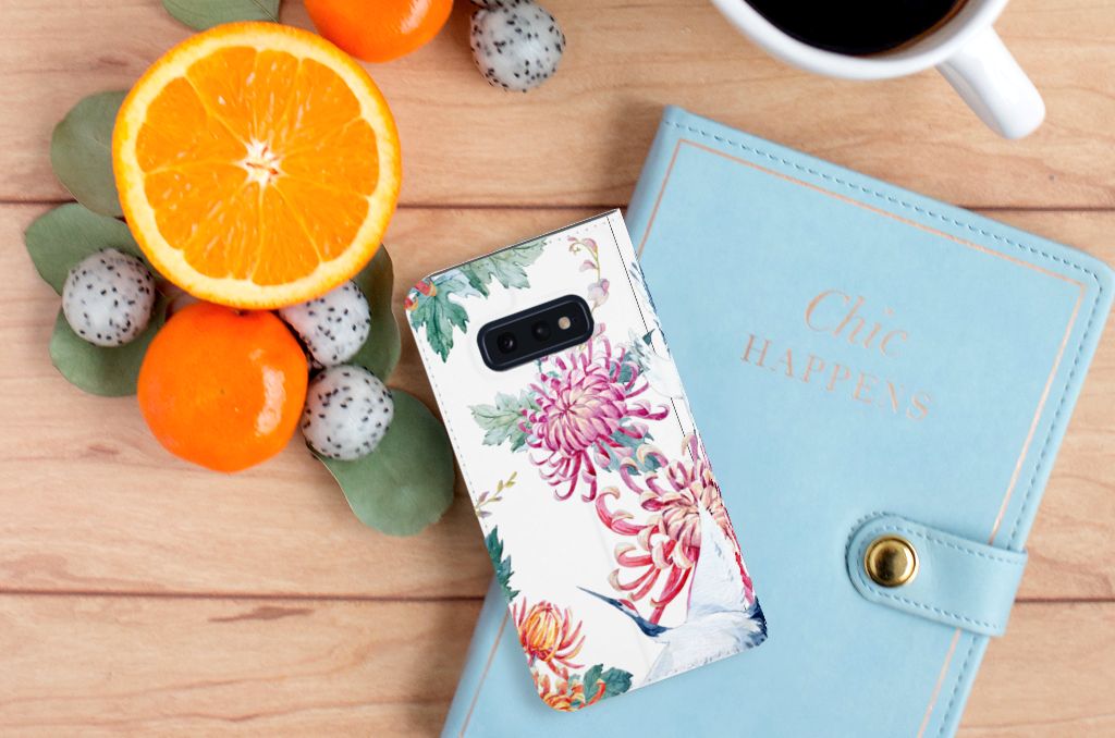Samsung Galaxy S10e Hoesje maken Bird Flowers