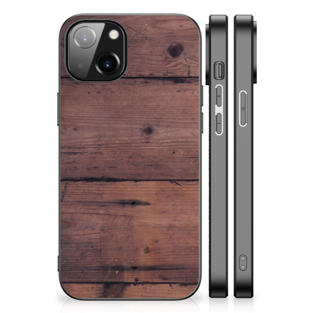 Apple iPhone 13/14 Houten Print Telefoonhoesje Old Wood