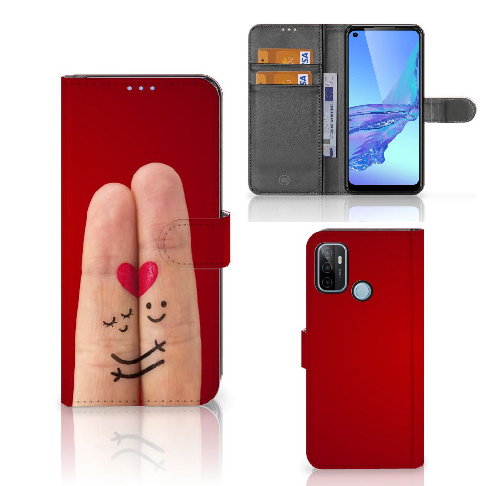 OPPO A53 | OPPO A53s Wallet Case met Pasjes Liefde - Origineel Romantisch Cadeau