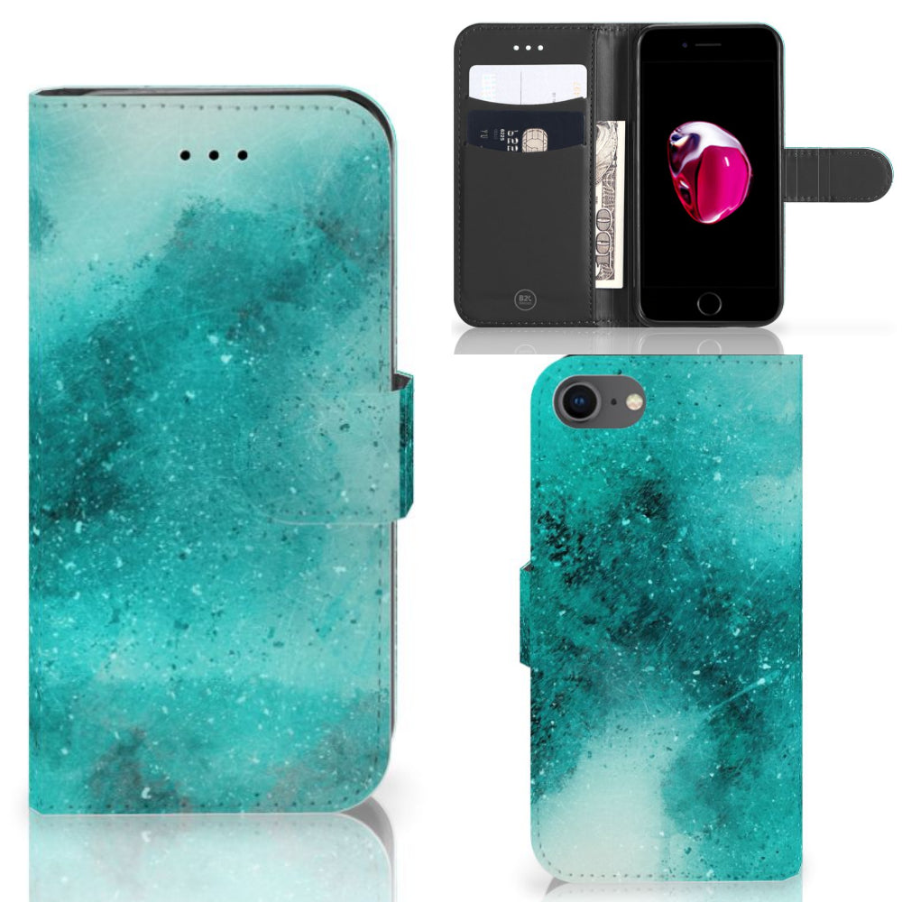 Hoesje iPhone 7 | 8 | SE (2020) | SE (2022) Painting Blue