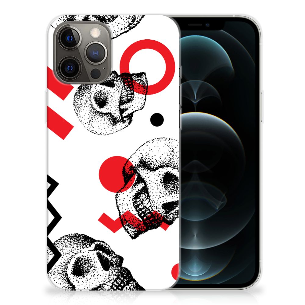 Silicone Back Case iPhone 12 Pro Max Skull Red B2C Telecom