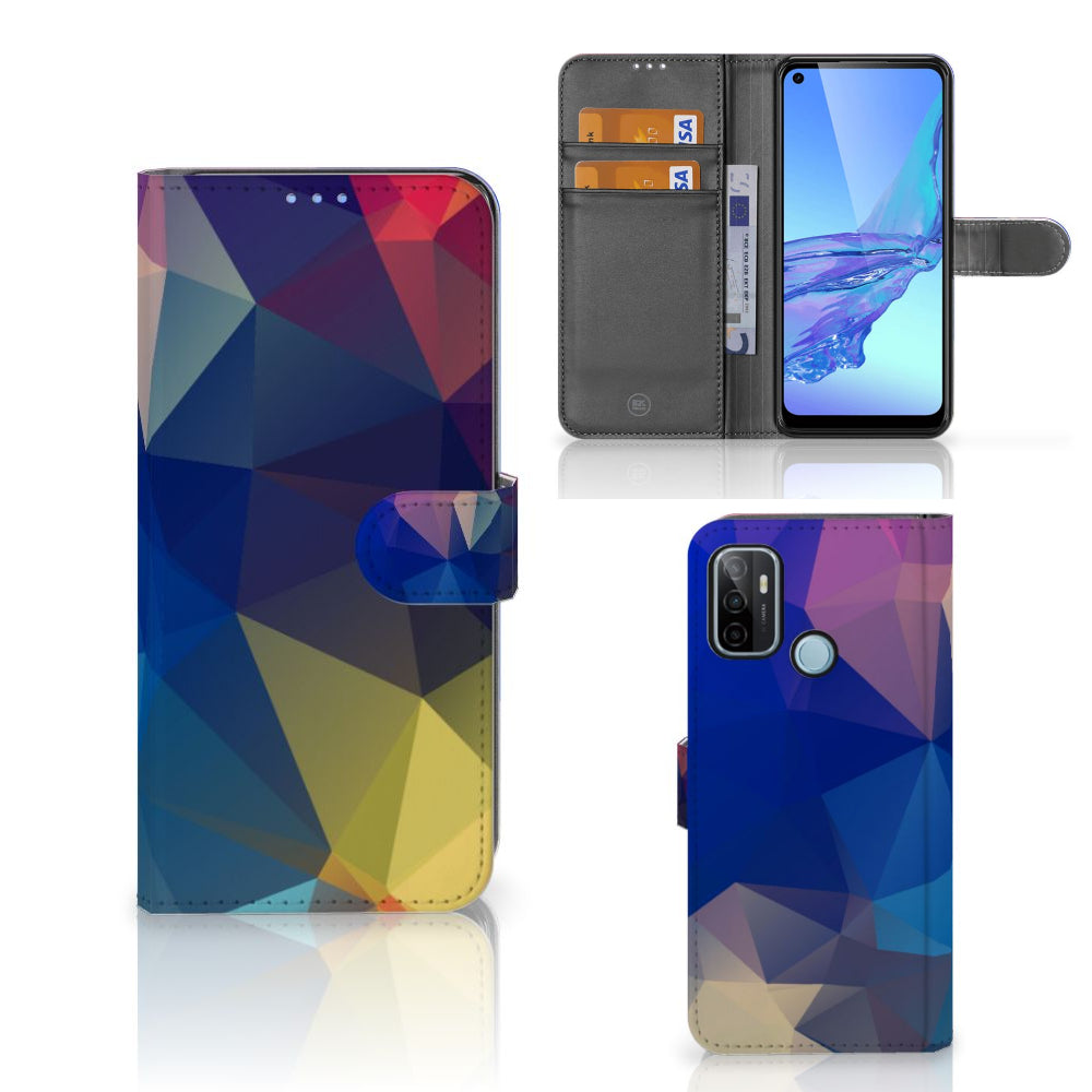 OPPO A53 | OPPO A53s Book Case Polygon Dark