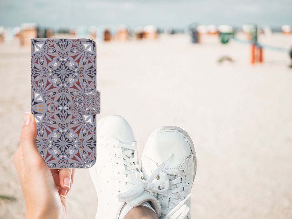 Huawei P40 Lite Bookcase Flower Tiles