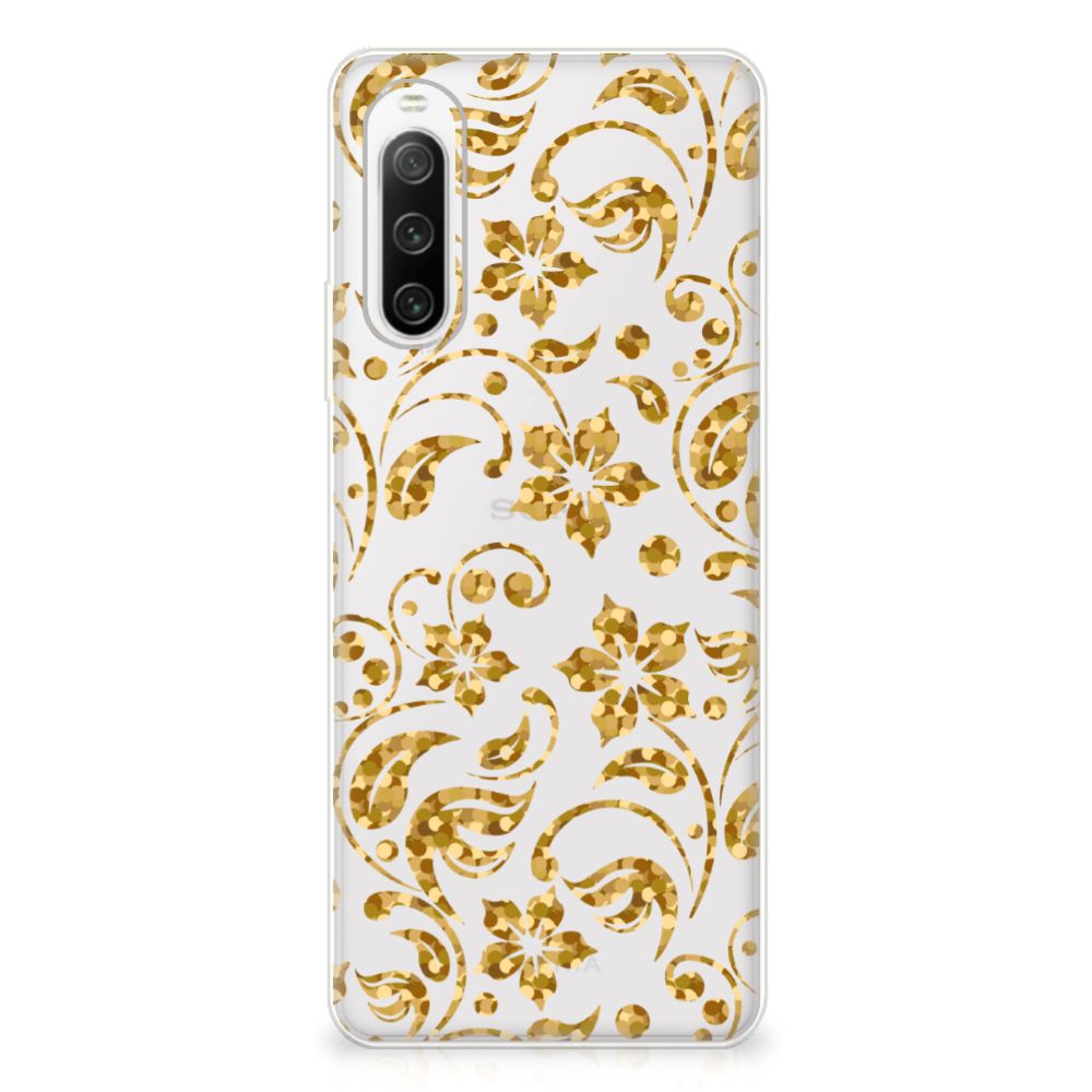 Sony Xperia 10 IV TPU Case Gouden Bloemen B2C Telecom