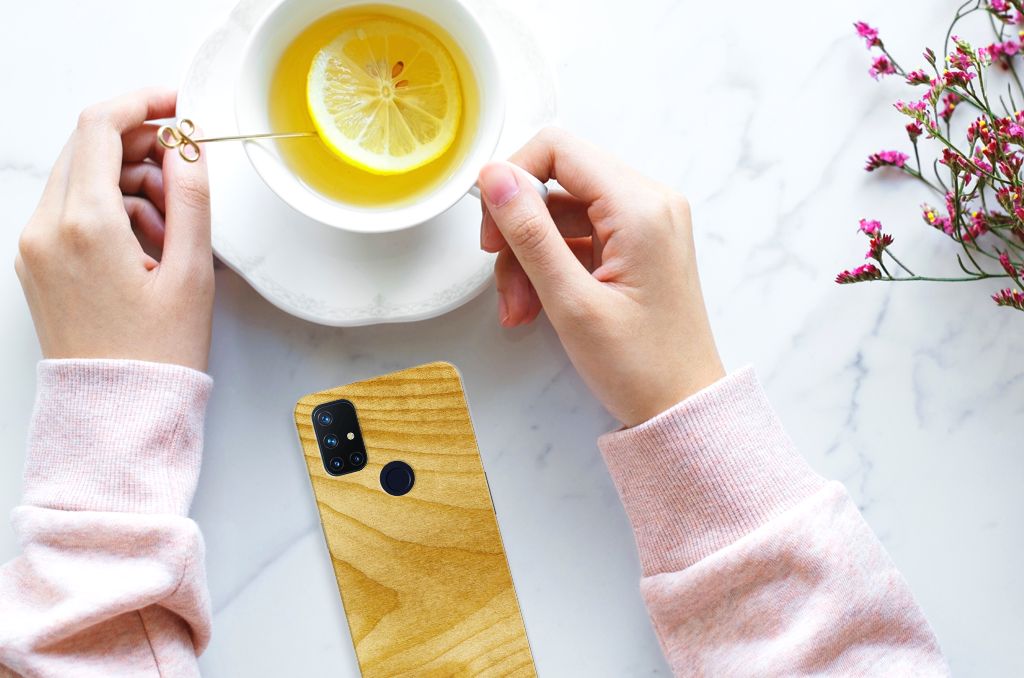 OnePlus Nord N10 5G Bumper Hoesje Licht Hout B2C Telecom