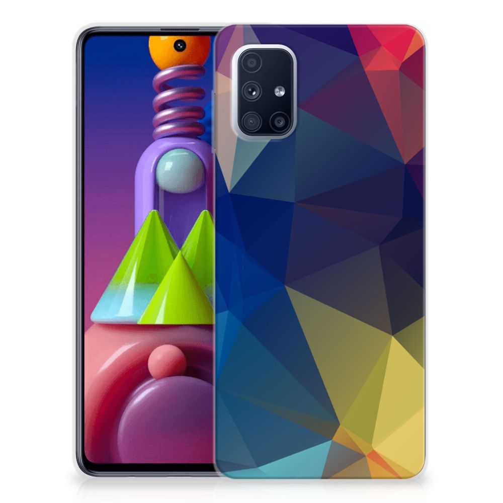 Samsung Galaxy M51 TPU Hoesje Polygon Dark B2C Telecom