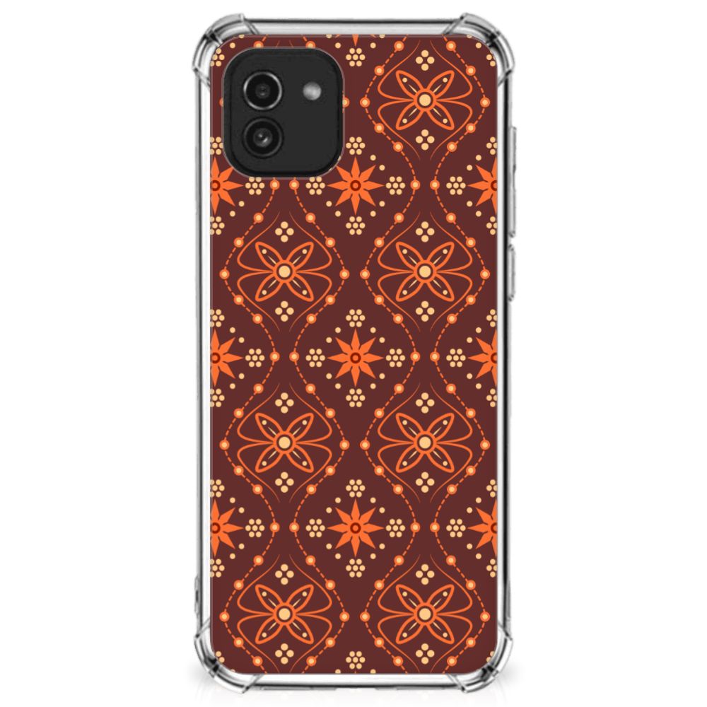 Samsung Galaxy A03 Doorzichtige Silicone Hoesje Batik Brown B2C Telecom