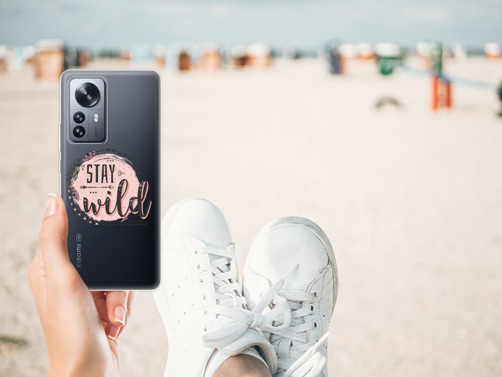Xiaomi 12 Pro Telefoonhoesje met Naam Boho Stay Wild