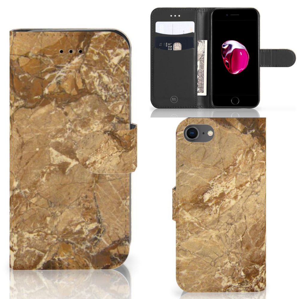 iPhone 7 | 8 | SE (2020) | SE (2022) Bookcase Marmer Creme