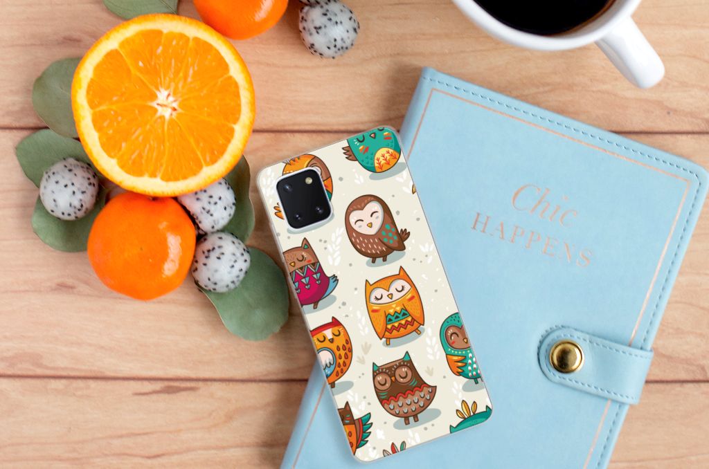 Samsung Galaxy Note 10 Lite TPU Hoesje Vrolijke Uilen B2C Telecom