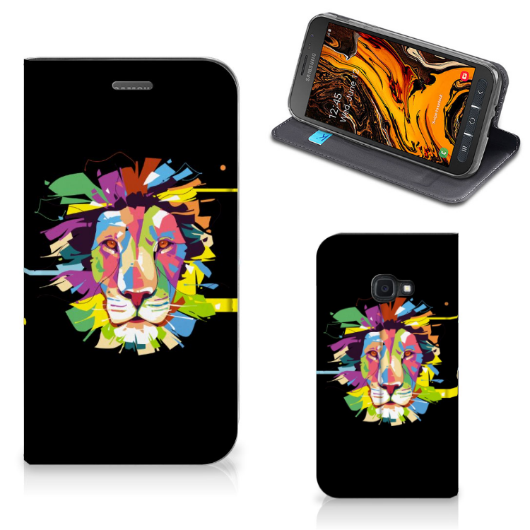Samsung Galaxy Xcover 4s Magnet Case Lion Color