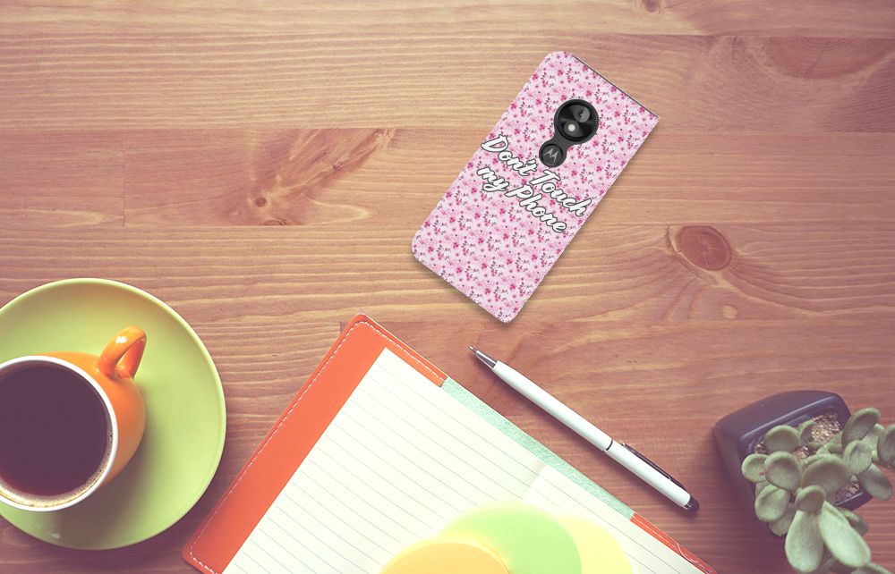 Motorola Moto E5 Play Design Case Flowers Pink DTMP
