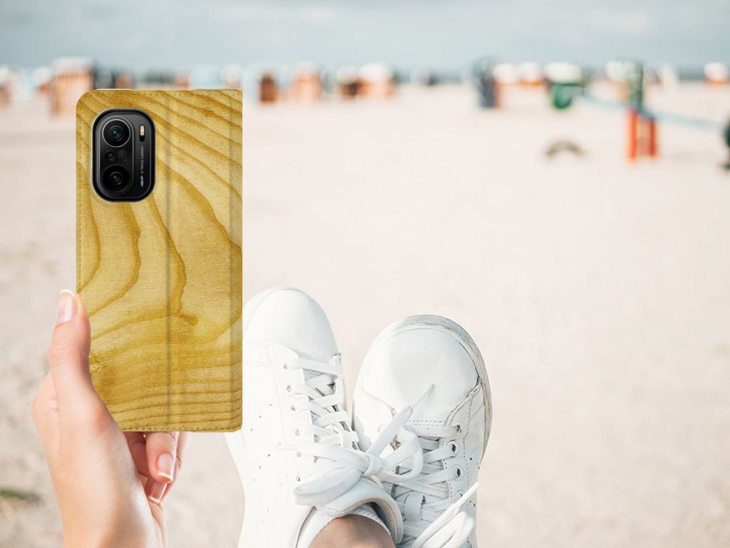 Xiaomi Mi 11i | Poco F3 Book Wallet Case Licht Hout - B2C Telecom