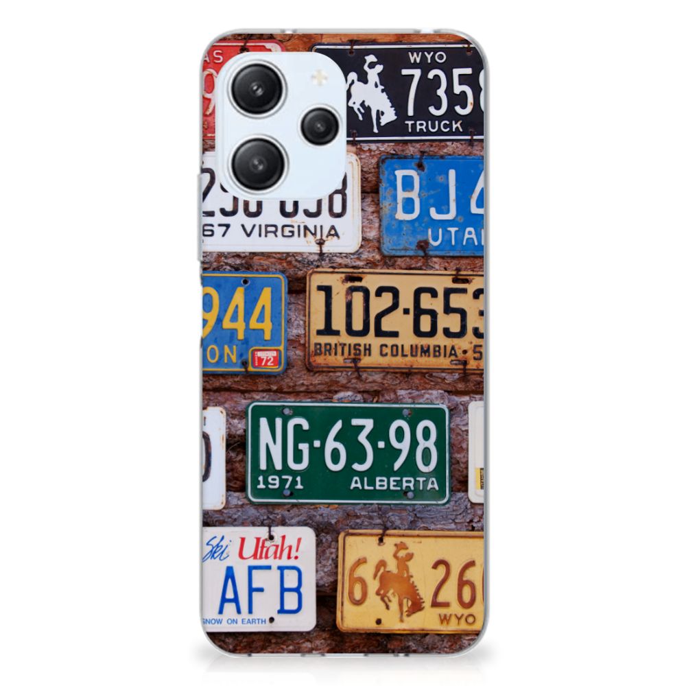 Xiaomi Redmi 12 4G Siliconen Hoesje met foto Kentekenplaten
