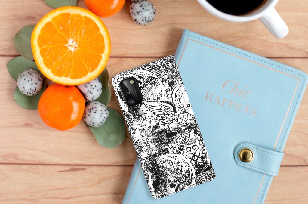 Mobiel BookCase Samsung Galaxy A41 Skulls Angel - B2C Telecom