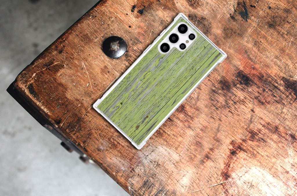 Samsung Galaxy S22 Ultra Stevig Telefoonhoesje Green Wood B2C Telecom