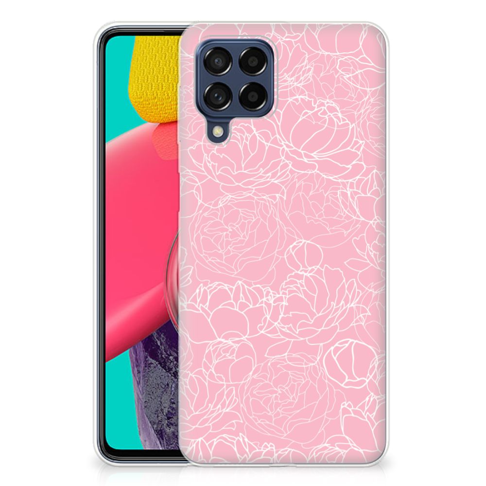 Samsung Galaxy M53 TPU Case White Flowers B2C Telecom
