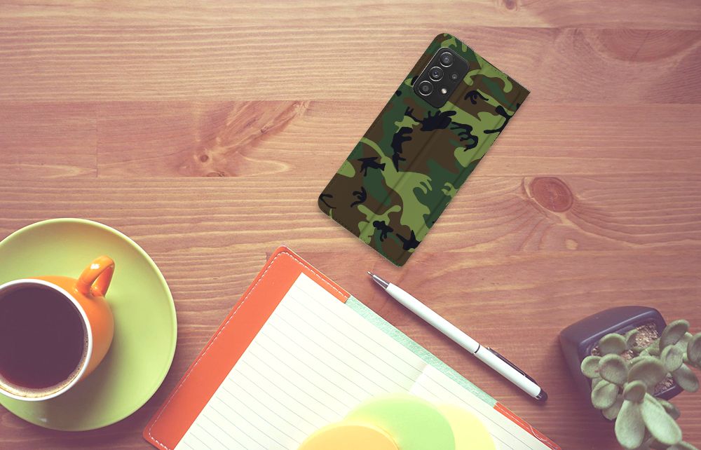 Samsung Galaxy A52 Hoesje met Magneet Army Dark - B2C Telecom