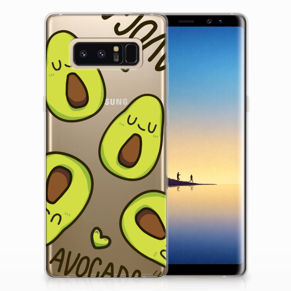 Samsung Galaxy Note 8 Telefoonhoesje met Naam Avocado Singing
