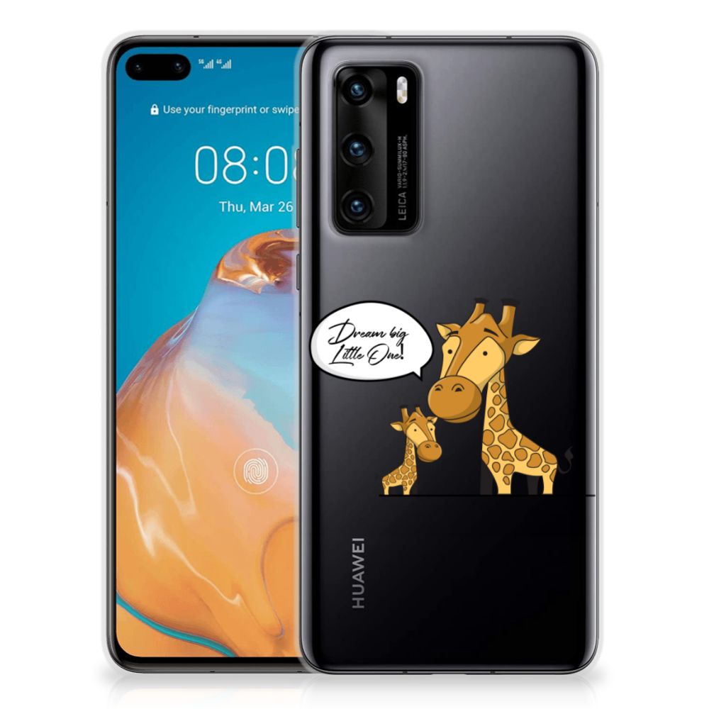 Huawei P40 Telefoonhoesje met Naam Giraffe B2C Telecom