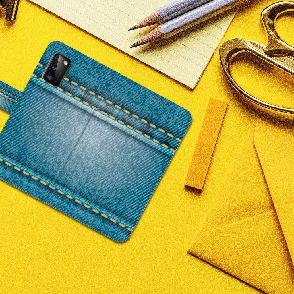 Samsung Galaxy A41 Wallet Case met Pasjes Jeans