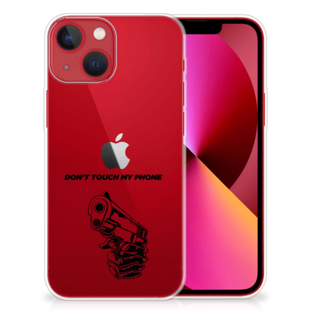 Apple iPhone 13 Silicone-hoesje Gun Don't Touch My Phone B2C Telecom