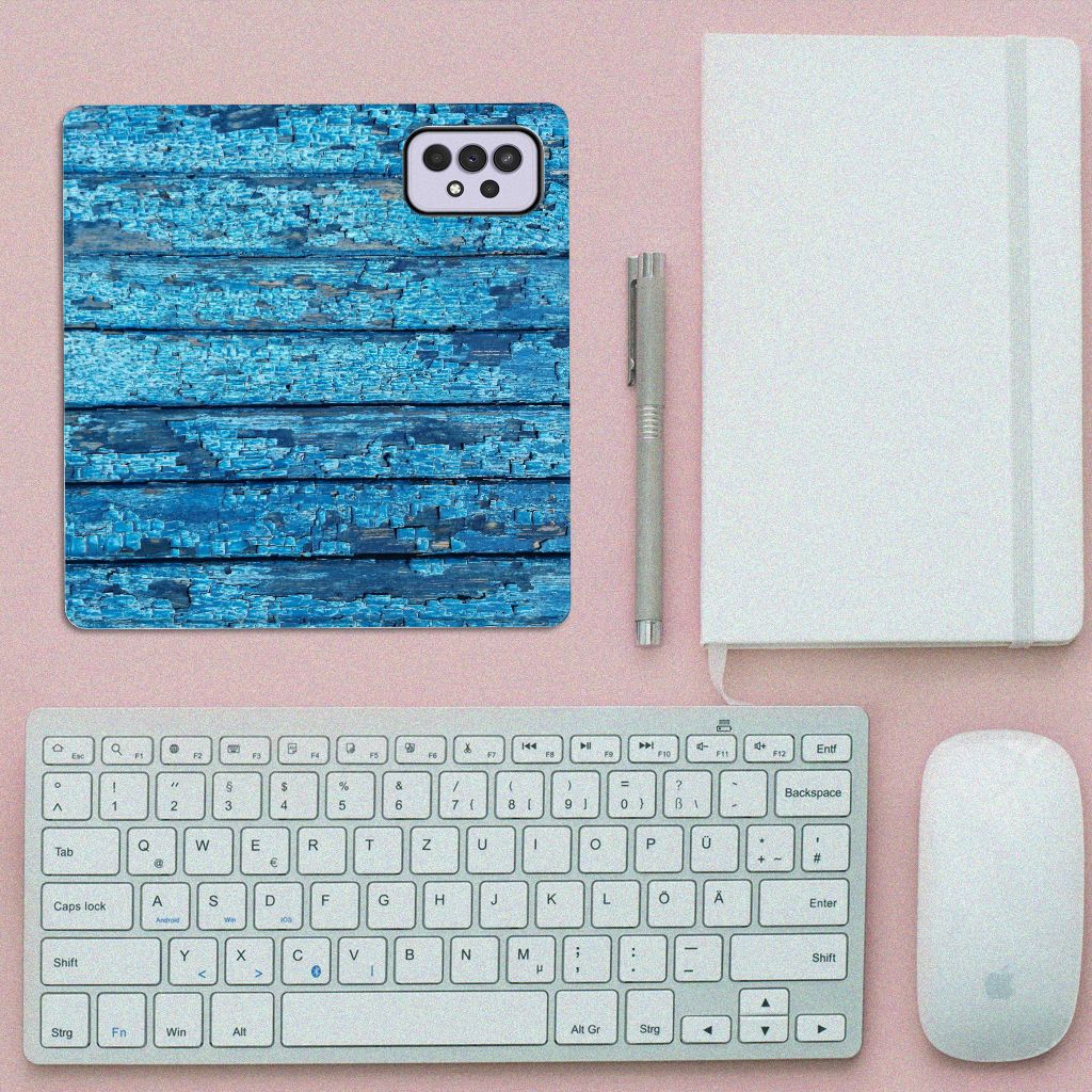 Samsung Galaxy A33 5G Book Wallet Case Wood Blue - B2C Telecom