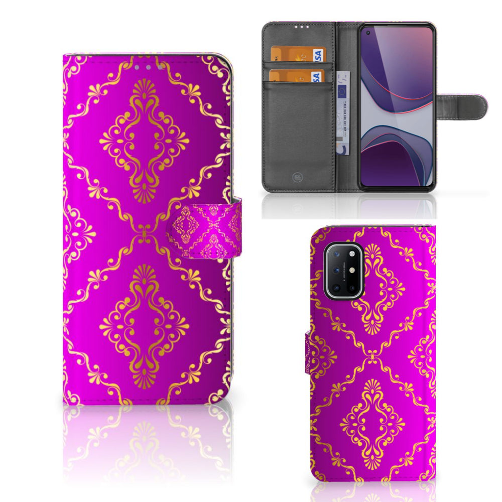 Wallet Case OnePlus 8T Barok Roze