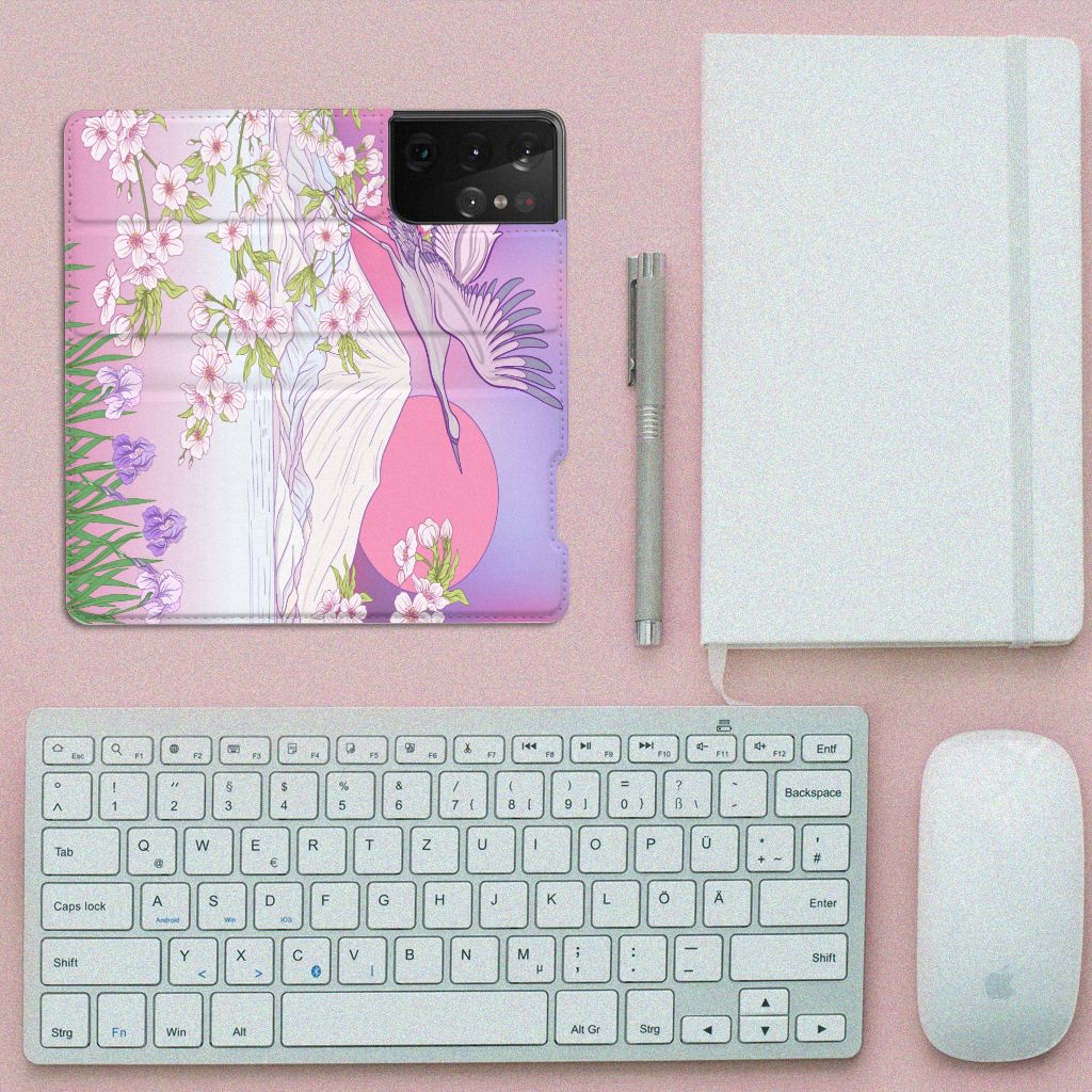 Samsung Galaxy S21 Ultra Hoesje maken Bird Flying - B2C Telecom