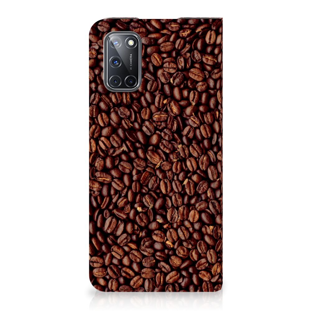 OPPO A52 | A72 Flip Style Cover Koffiebonen - B2C Telecom