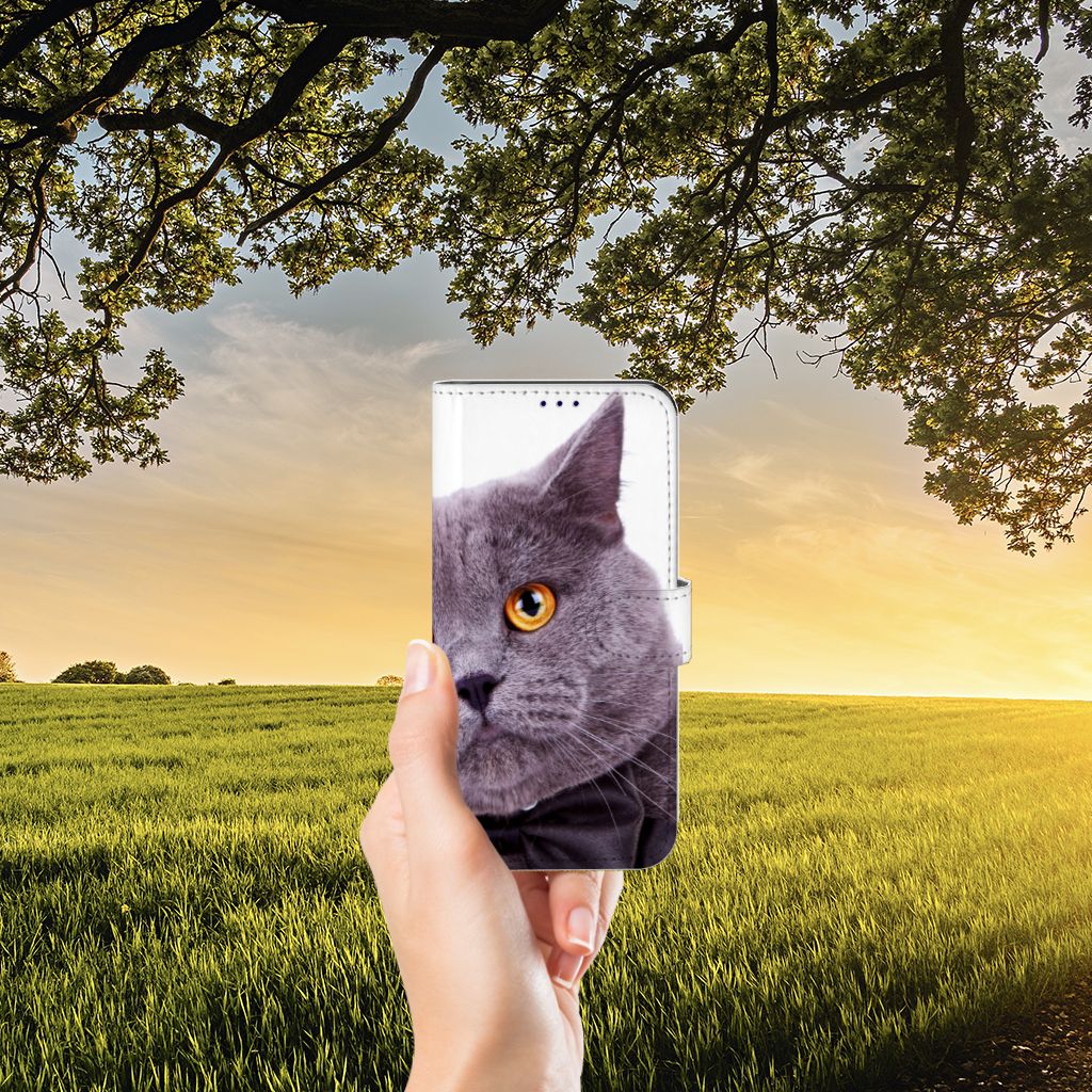 OnePlus Nord CE 2 Telefoonhoesje met Pasjes Kat