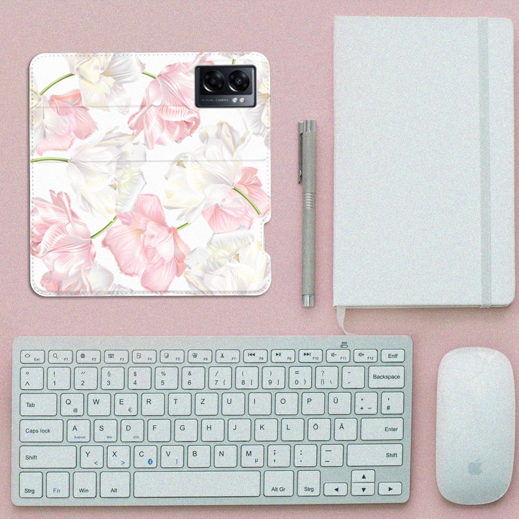 OPPO A77 5G | A57 5G Smart Cover Lovely Flowers - B2C Telecom