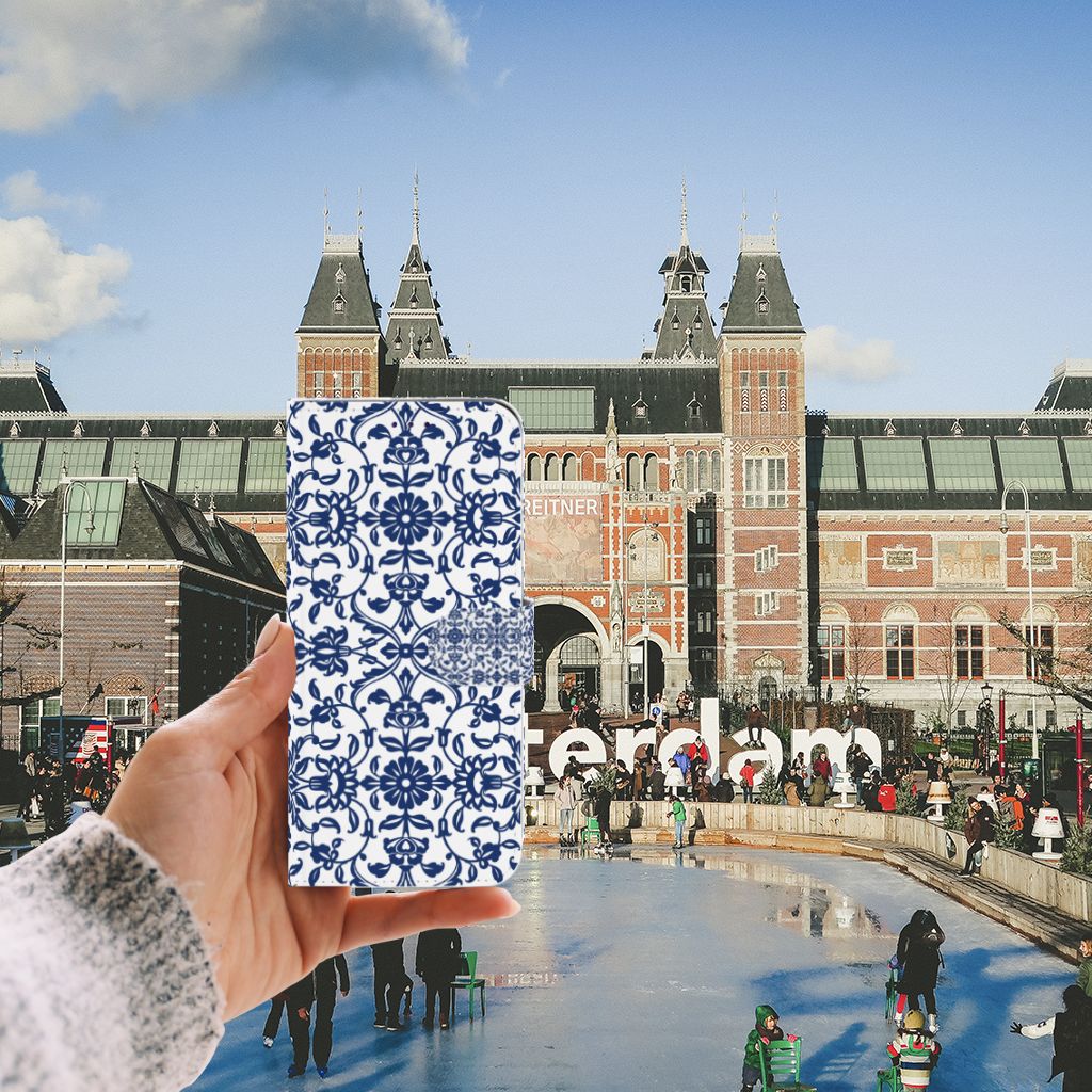 Samsung Galaxy A50 Hoesje Flower Blue