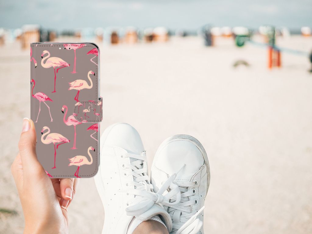 Motorola Moto G7 | G7 Plus Telefoonhoesje met Pasjes Flamingo