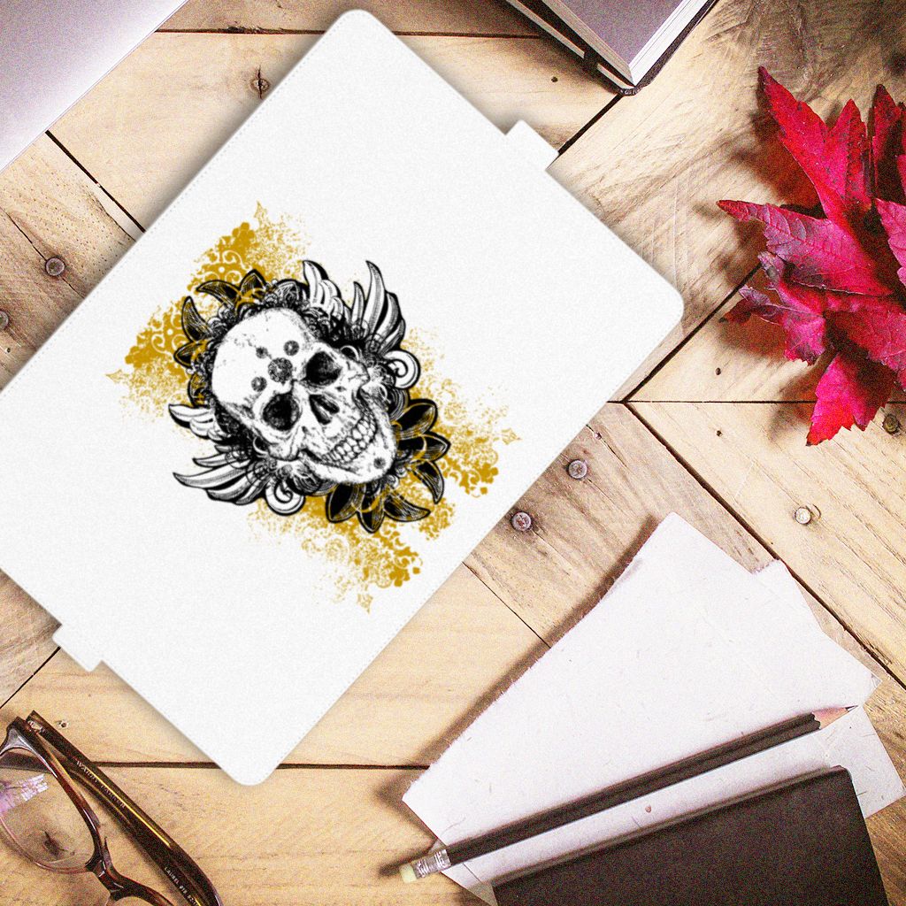 Tablettasje Lenovo Tab E10 Skull Goud