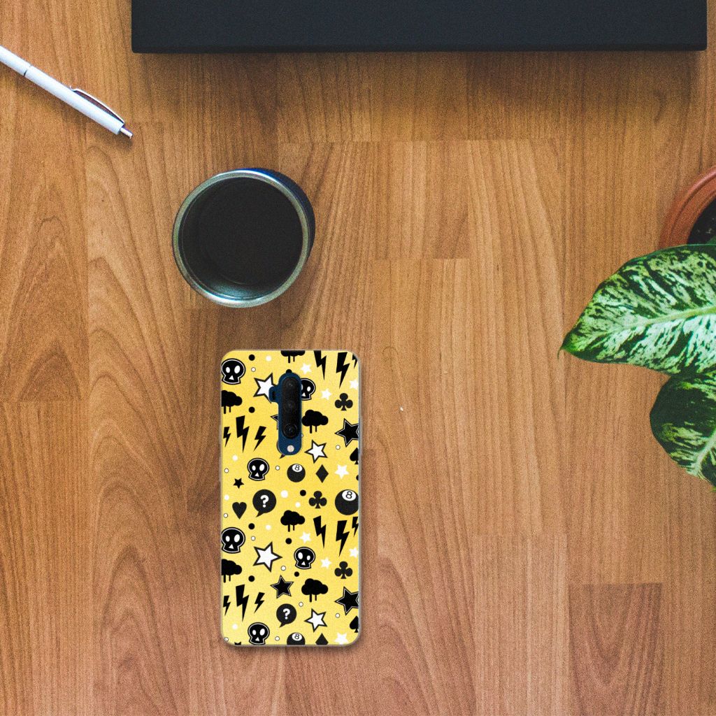 Silicone Back Case OnePlus 7T Pro Punk Geel
