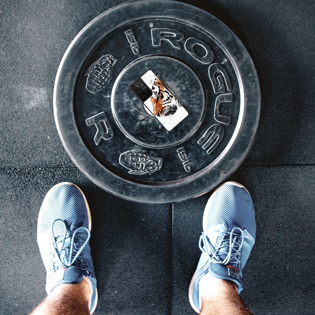 Kleurrijke Telefoonhoesje Samsung Galaxy S21 Ultra Watercolor Tiger B2C Telecom