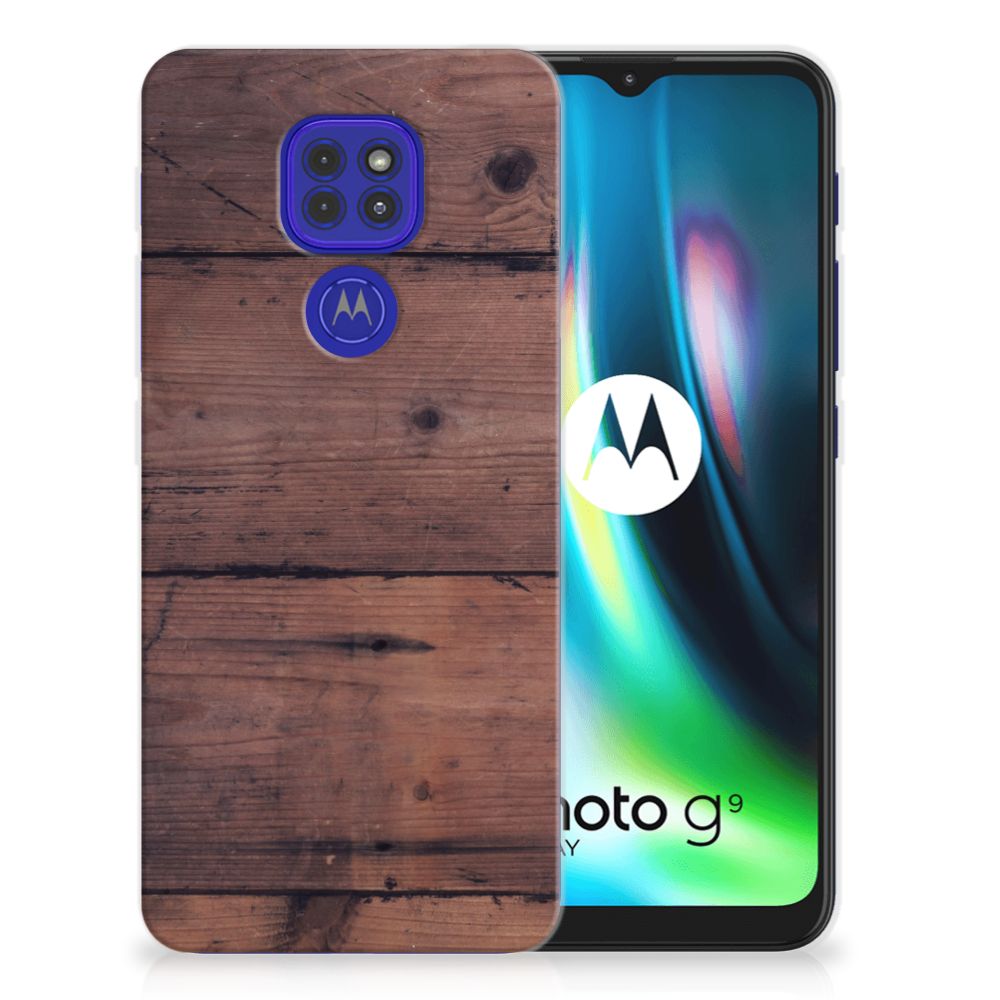 Motorola Moto G9 Play | E7 Plus Bumper Hoesje Old Wood B2C Telecom